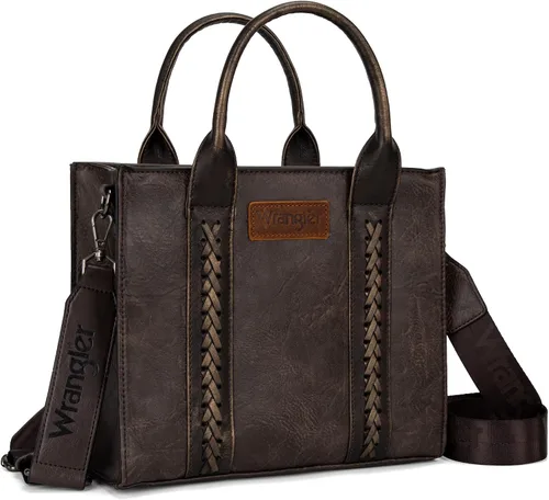 Miniatura 9 de Bolso tote mediano Wrangler para mujer, bolsos de diseñador, bolsos de mano con asa superior y correa
