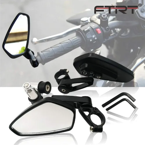 Espejo retrovisor universal para motocicleta de 7/8 pulgadas, compatible con YZF R1 R6 FZ07 / GROM CB500F/NINJA 650R Z125 Z7500 Z900 ER6N ER6F