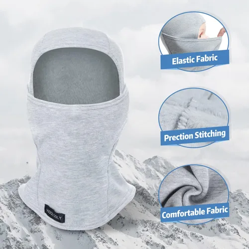 Miniatura 4 de Pasamontañas para niños, gorro de invierno, calentador facial para clima frío, máscara de esquí para niños y niñas