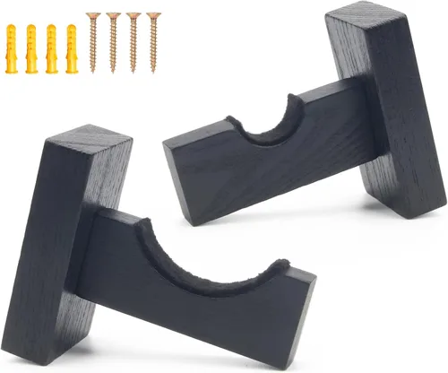 Boyistar Juego de soporte de pared para bate de béisbol, estante de exhibición para soporte de bate de béisbol con tornillos ocultos, forro suave,