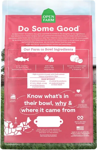 Miniatura 2 de Open Farm Alimento seco para gatos sin granos de salmón capturado en la naturaleza, receta de salmón del Pacífico de origen responsable