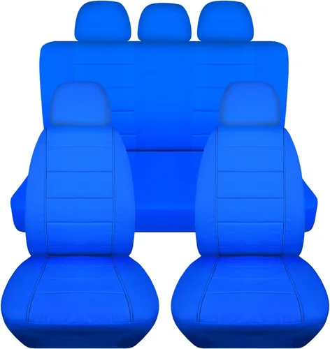Miniatura 14 de Totally Covers Fundas de asiento de coche sólidas con 5 fundas (2 delanteras + 3 traseras) para reposacabezas: color negro, ajuste