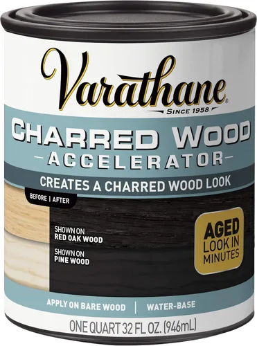 Varathane 347105 Acelerador de madera carbonizada, cuarto de galón, negro Negro carbonizado
