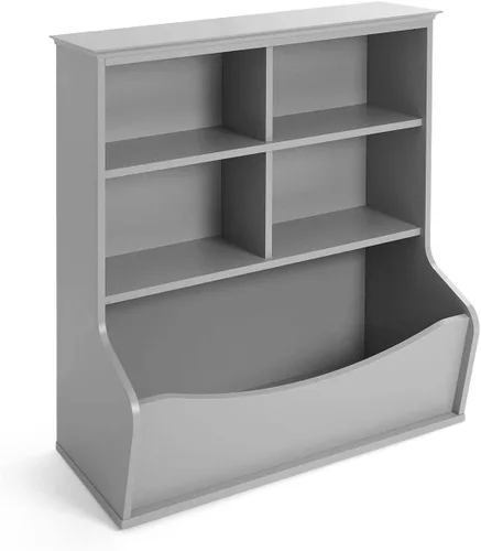 Miniatura 10 de Fencer Wire Estantería para niños, estribo para libros, cubo de almacenamiento de juguetes, estante de juguetes para niños, armario