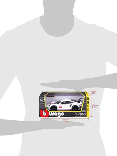 Miniatura 7 de Bburago Porsche 911 RSR GT - Coche coleccionable fundido a presión a escala 1:24
