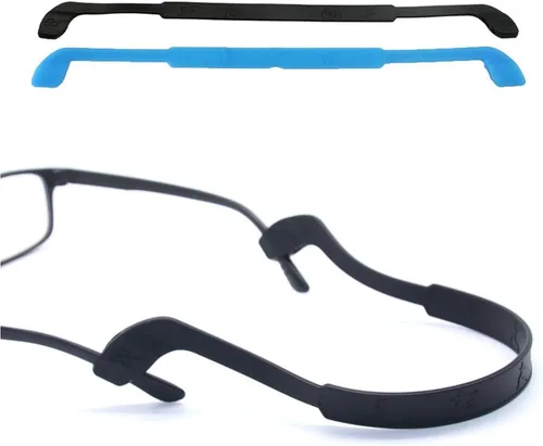 Miniatura 8 de SAIGO Correa antideslizante de silicona para gafas, retenedores de gafas deportivos, elástico, suave, para hombres y mujeres, 2 unidades, negro, 9.8