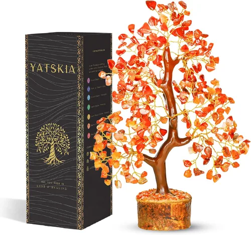 Miniatura 17 de YATSKIA - Árbol de cristal turquesa Feng Shui, alambre, bonsái Buhha, estatua reiki, Chakra curativo energía positiva, buena suerte dinero regalos
