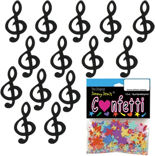 Miniatura 3 de Confeti Music Clef Note Negro - Paquete al por menor #9725 QS0