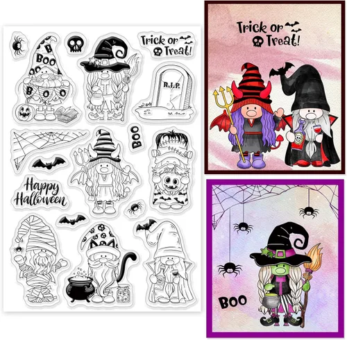 Miniatura 13 de INFUNLY Sellos Transparentes de Mascotas para Hacer Tarjetas, Sellos de Silicona Transparente Perro + Gato, Sellos de Goma para DIY, Álbum