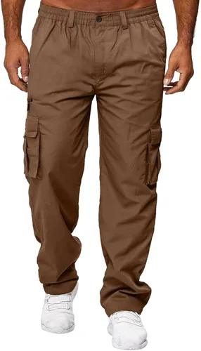 Miniatura 2 de Pantalones de carga para hombre, ligeros, tácticos, para senderismo, ajuste clásico, múltiples bolsillos