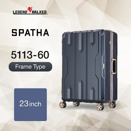 Miniatura 2 de LEGEND WALKER SPATHA PC+ABS Hardshell Maleta con estructura metálica con hilanderos de doble rueda, 5113, Negro