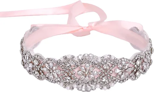 Miniatura 61 de azaleas Cinturón de boda fino de cristal para mujer, cinturón de novia para boda, dama de honor, accesorios de vestido de niña de las flores, 16