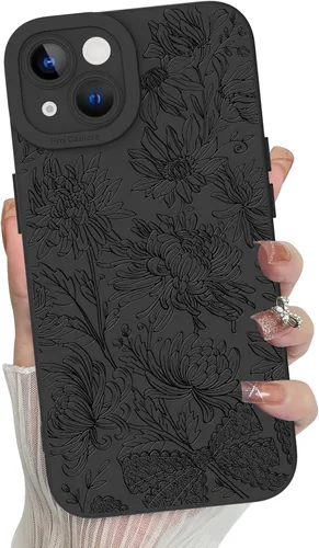 Miniatura 31 de MZELQ para iPhone 12 Pro Max, Funda de silicona con patrón floral de flores y girasoles, rosa, lindo, protección de cámara, funda suave y delgada