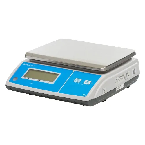 Miniatura 6 de Brecknell Modelo 430 - Báscula digital para control de porciones, blanco/plateado/azul, capacidad de 30 libras (430-30)