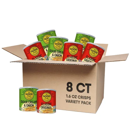Miniatura 15 de The Good Crisp Company, Cheddar blanco envejecido, papas fritas sin gluten (recipientes de 5.6 onzas, paquete de 8), sin OMG, apto para alérgenos