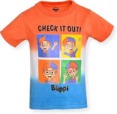 Miniatura 2 de Blippi Paquete de 3 camisetas para niños pequeños y pequeños, azulnaranjaverde
