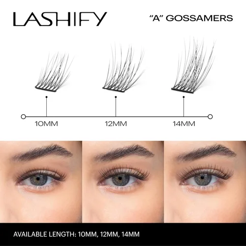 Miniatura 4 de Lashify Amplify - Recambio de extensiones de pestañas Gossamer de 0.394 pulgadas, color negro, pestañas postizas fáciles para un aspecto natural