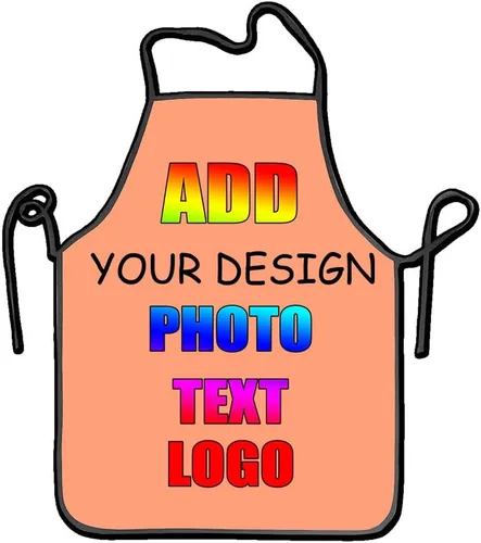 Miniatura 21 de NALAHOME Delantales personalizados para hombres y mujeres delantales personalizados con logotipo de texto fotográfico Negro