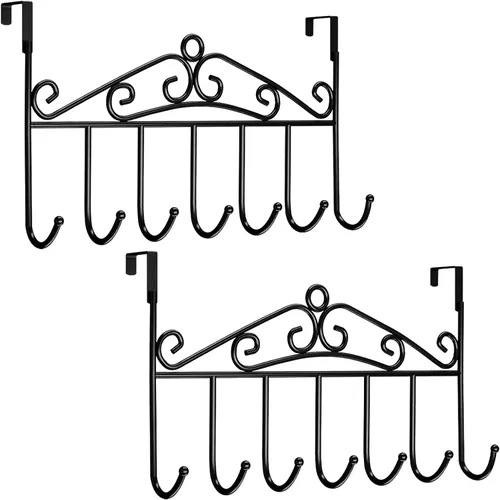 Miniatura 7 de Youdepot Ganchos para colgar sobre la puerta,Gancho de puerta,Percha de puerta 2 piezas, blanco
