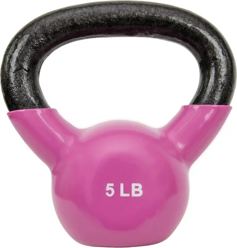 Pesa rusa con revestimiento de vinilo Sunny Health & Fitness para entrenamiento de fuerza y ejercicio de balanceo - En 5, 10, 15, 20, 25 libras