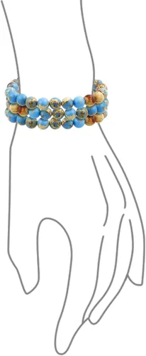 Miniatura 28 de Bling Jewelry Juego de 3 pulseras elásticas unisex apilables con cuentas redondas de 0.315 pulgadas para mujeres, adolescentes y hombres, multihebra