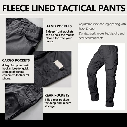 Miniatura 5 de TRGPSG Pantalones tácticos para hombre, pantalones de senderismo, pantalones cargo de camuflaje militar, pantalones de trabajo casuales