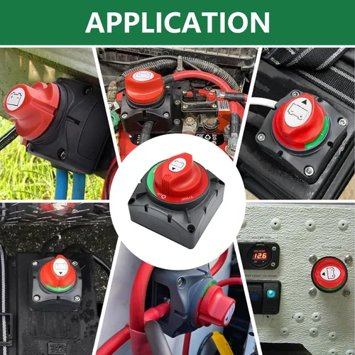 Miniatura 6 de Interruptor de desconexión de batería de 600 A de 12-48 V de encendido/apagado de alta corriente de la batería de corte maestro interruptor aislante