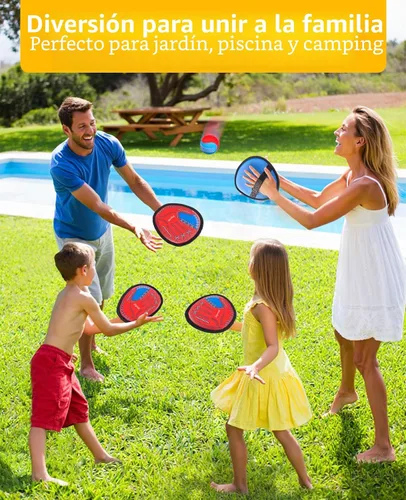 Miniatura 8 de JoyCat Juego de pelota para lanzar y atrapar, guante de béisbol para niños, juegos de patio de playa al aire libre, deportes y juegos al aire libre