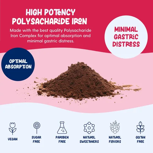 Miniatura 7 de Suplemento de Hierro Líquido de Alta Potencia para Mujeres y Adultos por Llorens - Complejo de Hierro Polisacárido de 100mg, Suplementos de Hierro