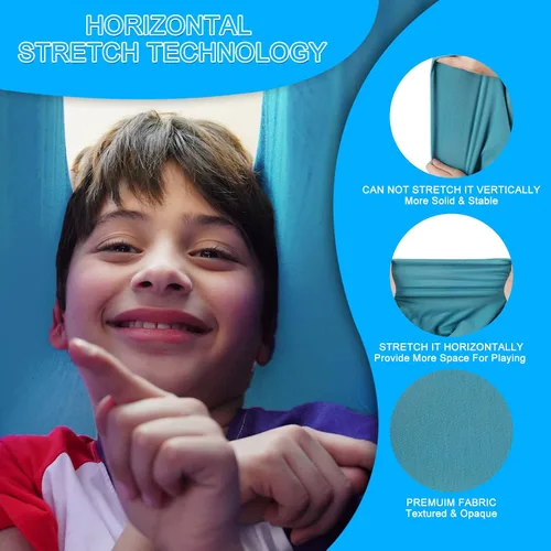 Miniatura 5 de Columpio sensorial de terapia interior para niños, necesidades especiales, columpios de techo para acurrucarse, hamaca de tela ajustable