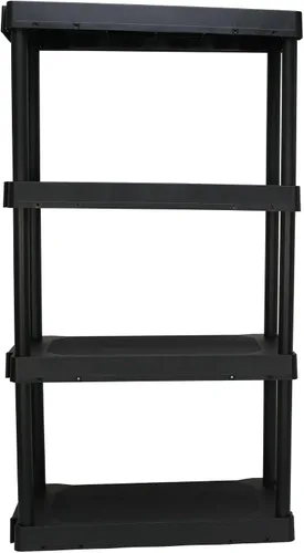 Miniatura 6 de Estante de plástico de 4 niveles de 56.2 pulgadas de alto x 30 pulgadas de ancho x 13.8 pulgadas de profundidad, capacidad total de 280 libras