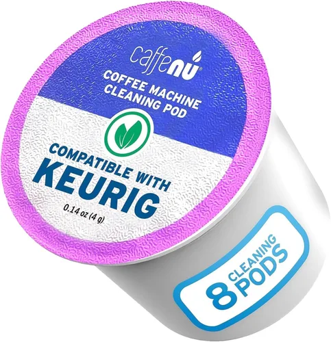 Cápsulas de limpieza compatibles con Keurig. Kit limpiador de 8 cápsulas de enjuague. Respetuoso con el medio ambiente, elimina residuos de café