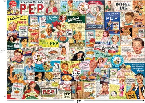 Miniatura 6 de RoseArt - Kellogg's - Anuncios de cereales - Rompecabezas de 1000 piezas para adultos