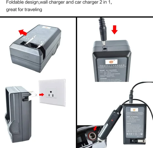 Miniatura 6 de DSTE BP-727 Batería totalmente decodificada + DC131 Adaptador de cargador de viaje y coche compatible con Canon CG-700 Vixia HF R80 R82 R800 HF R30
