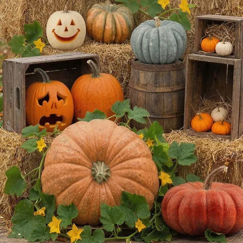 Miniatura 2 de Seed Needs Semillas de calabaza para plantar mezcla espeluznante especial Más de 10 variedades premium Lumina White, Baby Boo, Blue Jarrahdale