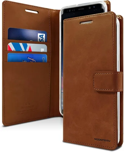 Miniatura 23 de GOOSPERY Blue Moon Wallet para Samsung Galaxy Note 10 Case (2019) Funda de cuero con tapa (Negro)