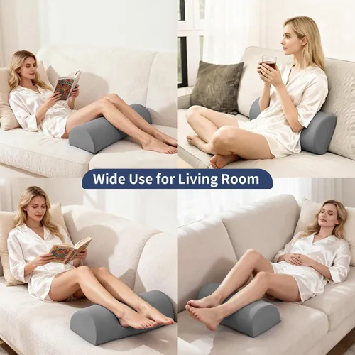 Miniatura 5 de Almohada debajo de la rodilla para dormir de espalda, almohada de media luna para piernas, almohada de espuma viscoelástica para dormir de espalda