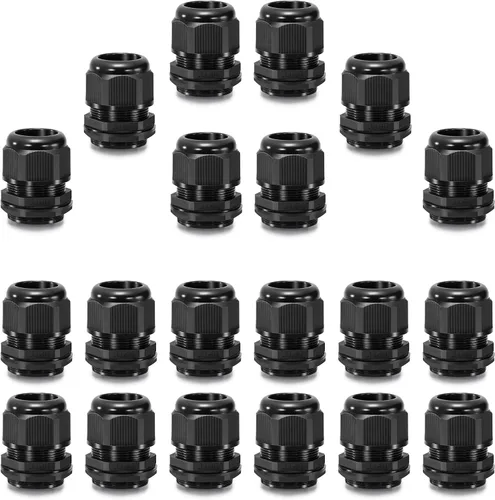 Miniatura 10 de QILIPSU Prensaestopas de nailon NPT de 1/2, impermeable, IP68 ajustable, para cable de 0.236-0.472 in de diámetro (1/2 NPT, 12 unidades)