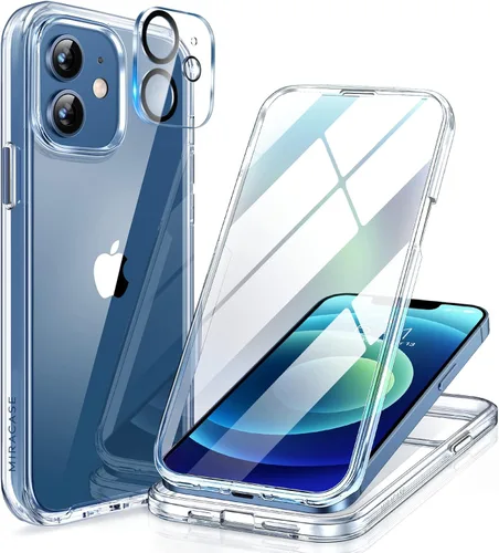 Miniatura 86 de Miracase Funda para iPhone 13 de 6.1 pulgadas, [sin burbujas] funda de teléfono de cuerpo completo con pantalla de vidrio completa integrada, sin