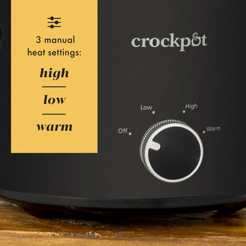 Miniatura 6 de Crock Pot. Olla de cocción lenta manual, Negro