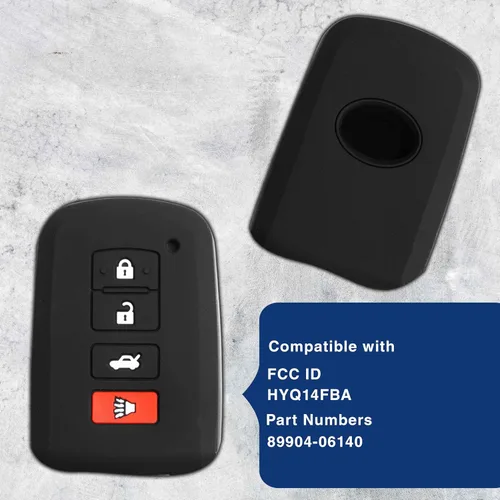Miniatura 5 de KeyGuardz - Carcasa exterior de goma suave para llave de automóvil con control remoto sin llave para Toyota Avalon Camry Corolla Highlander Rav4