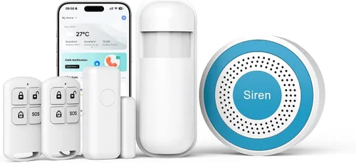 Miniatura 12 de PGST Sistema de seguridad para el hogar, teclado WiFi+GSM/4G sistema de alarma inalámbrico con alertas instantáneas de aplicaciones, funciona