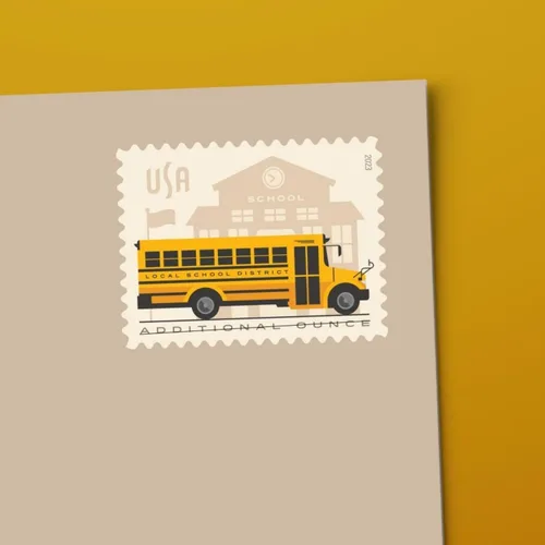 Miniatura 6 de Sellos postales adicionales de bus escolar