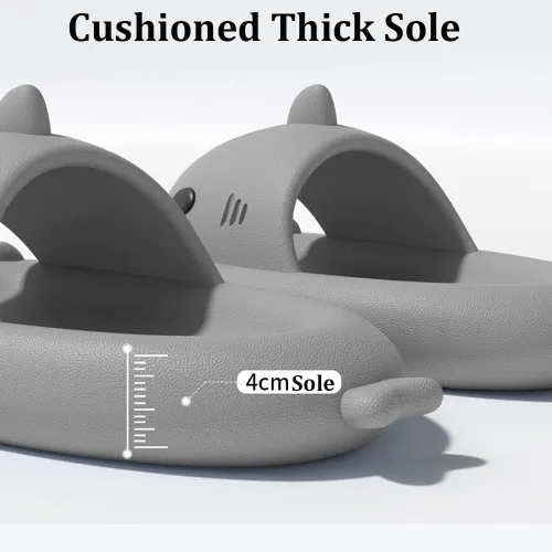 Miniatura 2 de Sandalias de tiburón para niños, lindas pantuflas de nube de tiburón para niños y niñas, sandalias de tiburón de nube antideslizantes novedosas