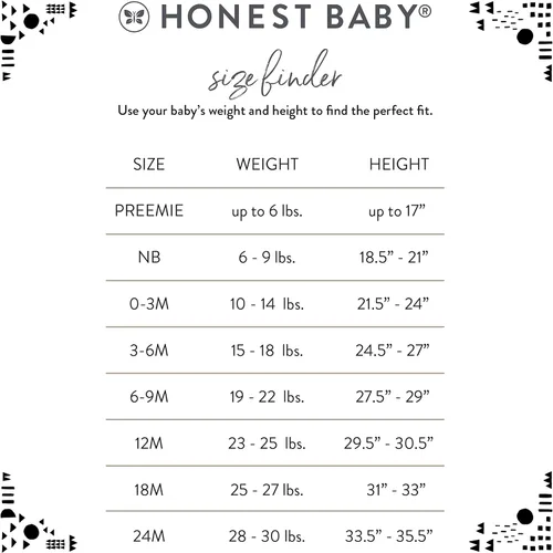 Miniatura 6 de HonestBaby Paquete de 2 pijamas de algodón orgánico con pies ajustados para bebé