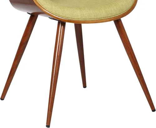 Miniatura 9 de Armen Living Silla de comedor de mediados de siglo estilo mariposa con acabado en nogal y tela verde Tela verde/nogal