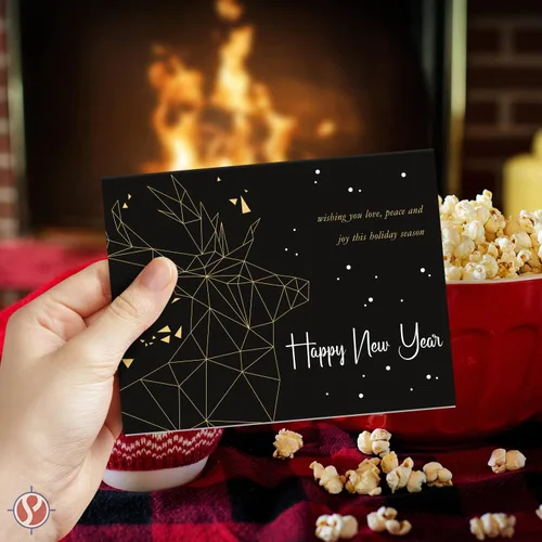 Miniatura 3 de 2026 Tarjetas de feliz año nuevo – Deseándote amor, paz y alegría – Invitaciones de Navidad, agradecimientos, anuncios, regalos y presentes – 25 por