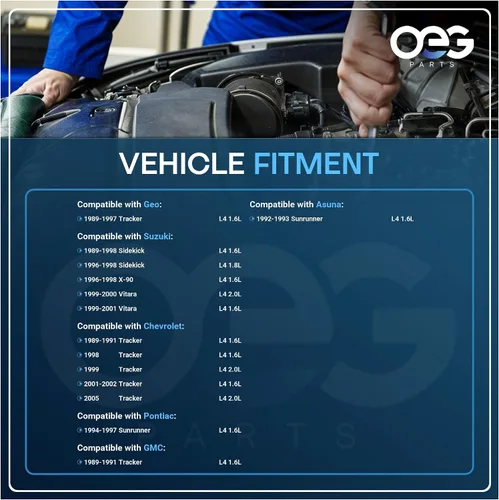 Miniatura 4 de OEG Parts Nuevo arrancador compatible con Suzuki Vitara 1.6L 1999-02, Sidekick 1.8L, X-90 1.6L 1996-98; compatible con Chevrolet Tracker 1.6L
