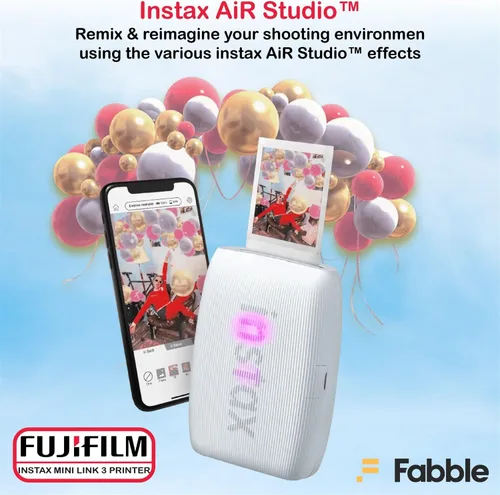 Miniatura 5 de Fujifilm Instax Mini Link 3 Impresora para smartphone - Paquete de color blanco arcilla con estuche protector, película instantánea pack doble