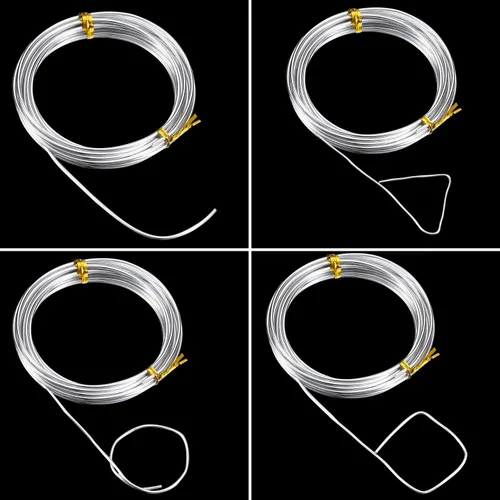 Miniatura 3 de TecUnite Alambre de aluminio para manualidades para esculpir armadura, alambre de manualidades plegable para joyería DIY